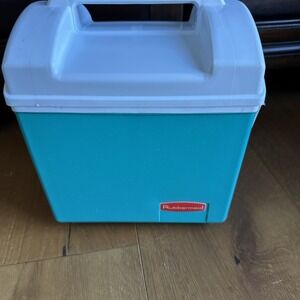 Vintage Rubbermaid Sidekick Teal Green Mini Cooler Ice Chest‎ 2920